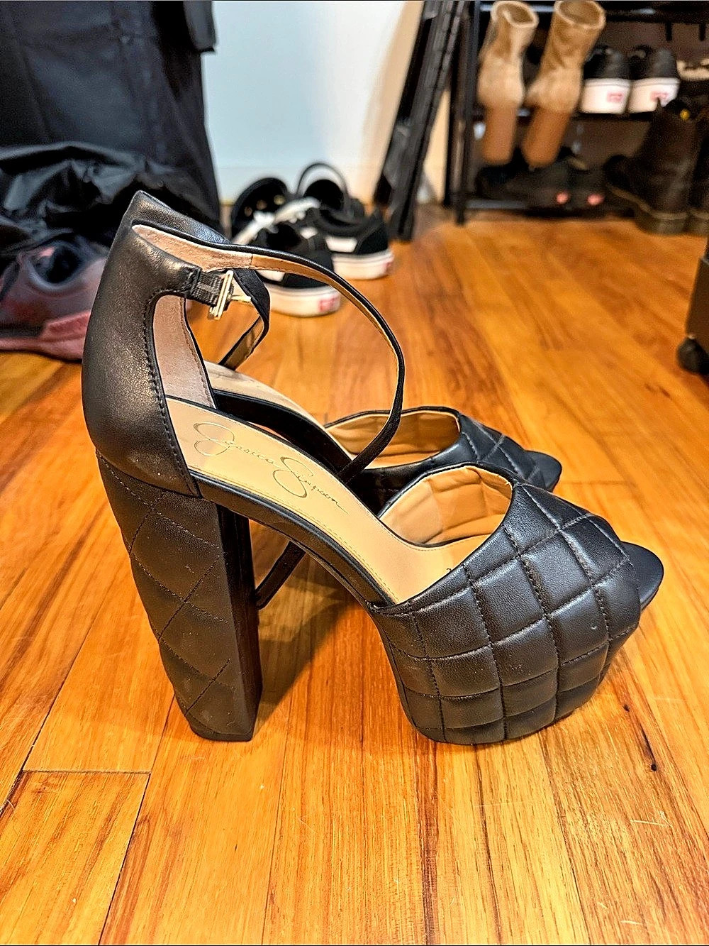 Jessica Simpson Citlali Platform Sandal Citlali Black Quilted Platform Heels